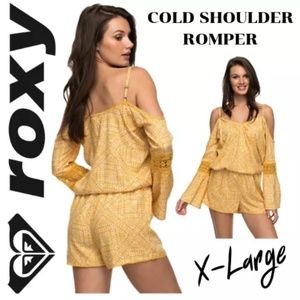 NEW Roxy Cold Shoulder Romper XL